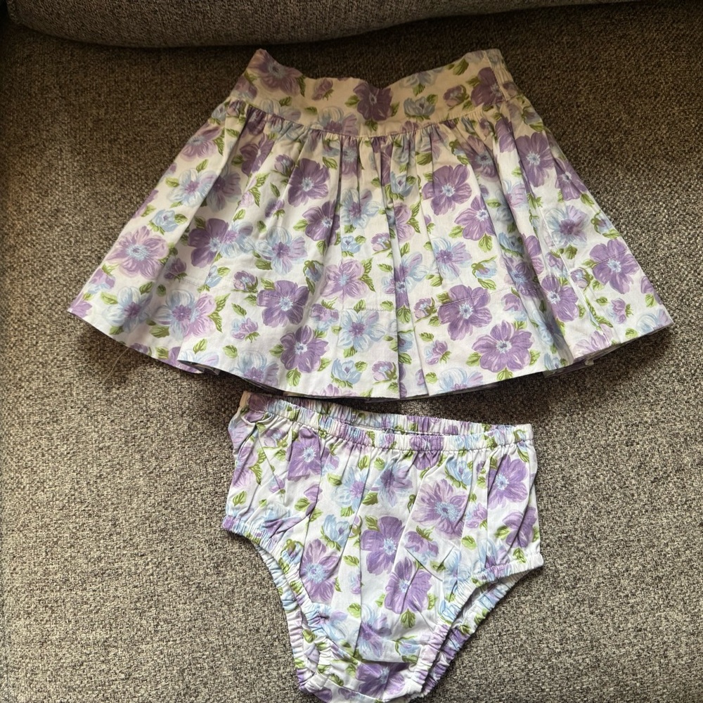 NWT- Janie & jack- Floral Skirt and Bloomers Set